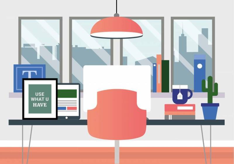 矢量设计师房间插图