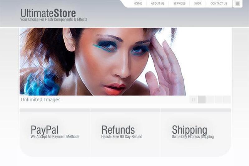 网店Flash+Xml全站模块