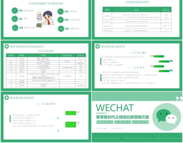 绿色简约新零售时代之微信营销方案通用PPT模板 绿色简约新零售时代之微信营销方案通用PPT模板