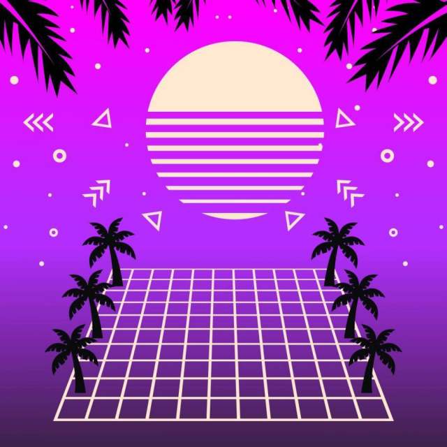 Vaporwave背景矢量