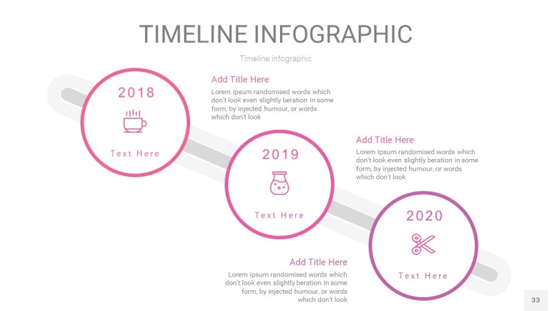 渐变粉色时间轴PPT信息图33