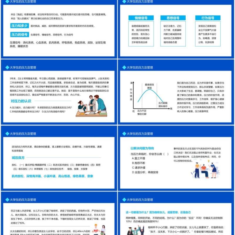 大学生压力管理与挫折应对心态培训动态PPT模板