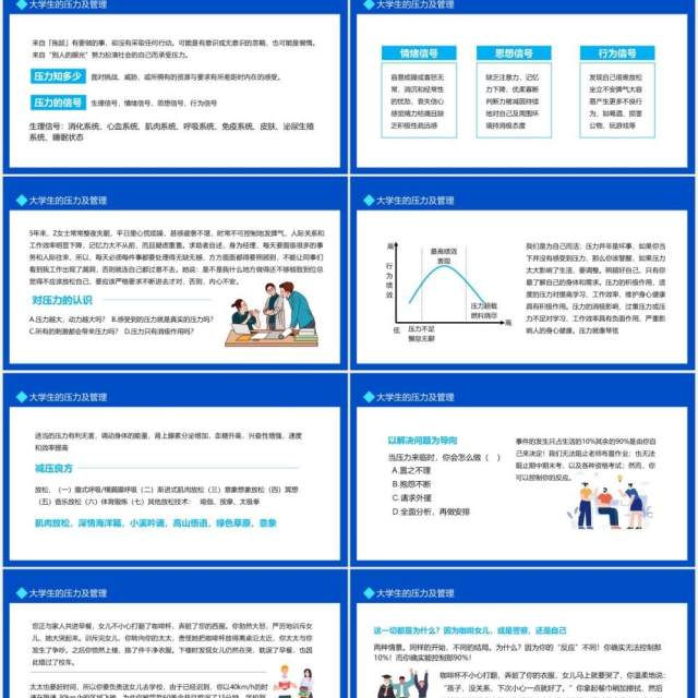 大学生压力管理与挫折应对心态培训动态PPT模板