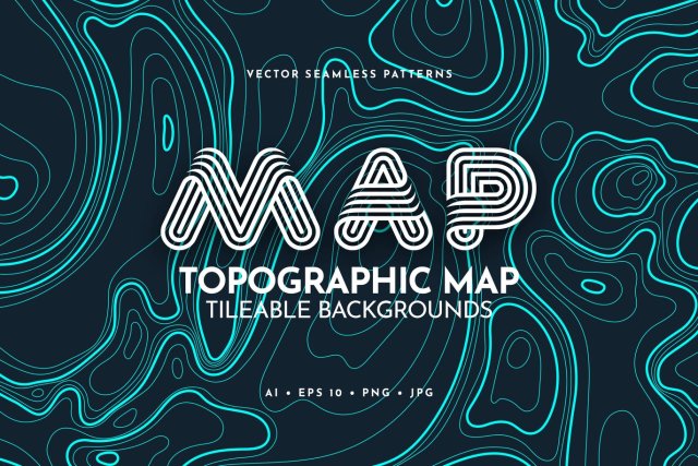 等高线地形图可平铺背景AI矢量设计素材Contour Topographic Map Tileable Backgrounds 等高线地形图可平铺背景AI矢量设计素材Contour Topographic Map Tileable Backgrounds