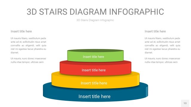 多彩3D阶梯PPT图表13