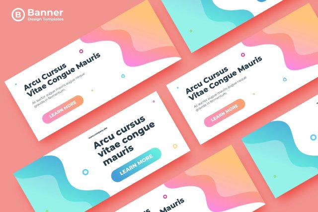 简洁绿色橙色渐变网页banner模板平面广告AI矢量抽象背景素材ADL Banner Templates.26 简洁绿色橙色渐变网页banner模板平面广告AI矢量抽象背景素材ADL Banner Templates.26