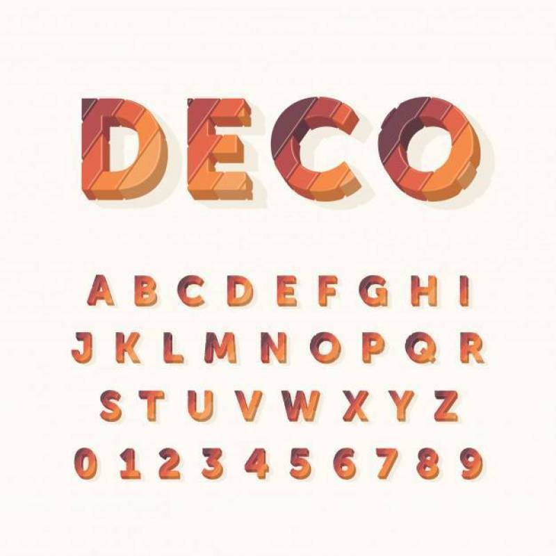 多彩3d字母设计
