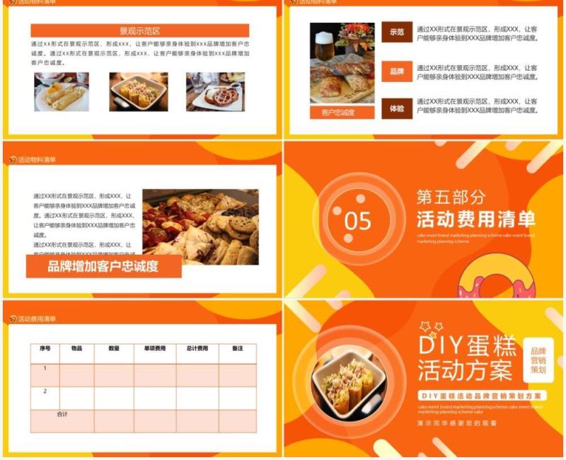 DIY蛋糕活动品牌营销策划方案动态PPT模板