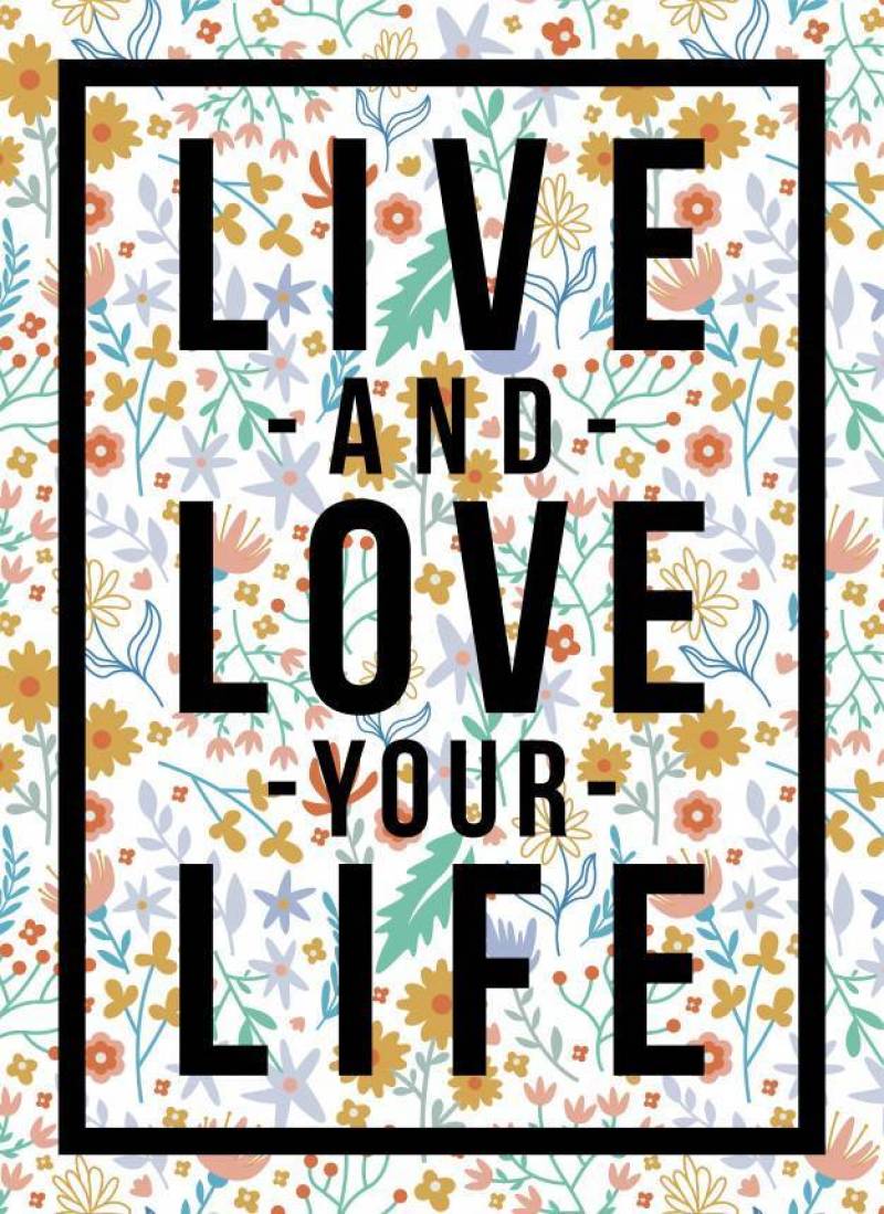 引用海报生活和爱你的生活花卉图案
