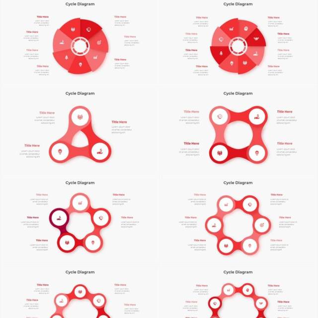 红色圆形结构图并列关系信息图表PPT元素素材Infographic Red 红色圆形结构图并列关系信息图表PPT元素素材Infographic Red