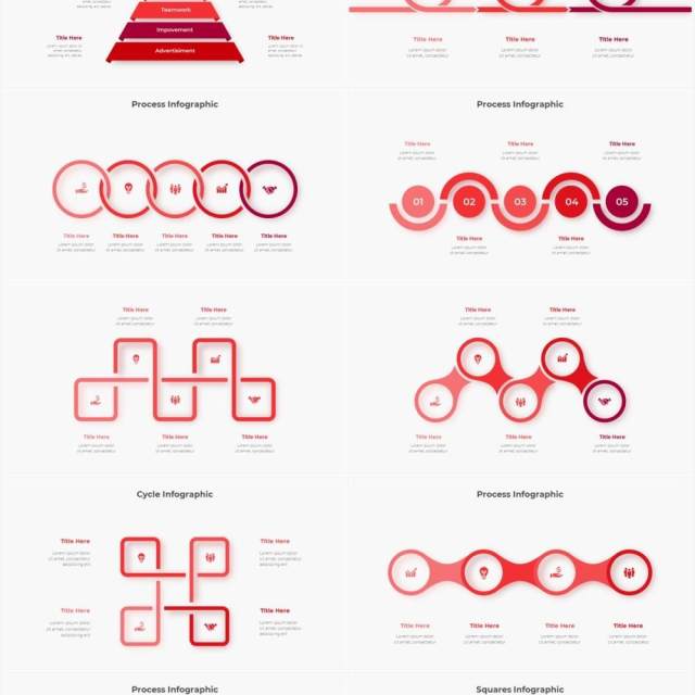 红色圆形结构图并列关系信息图表PPT元素素材Infographic Red 红色圆形结构图并列关系信息图表PPT元素素材Infographic Red