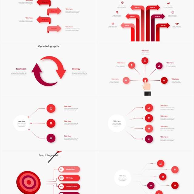 红色圆形结构图并列关系信息图表PPT元素素材Infographic Red 红色圆形结构图并列关系信息图表PPT元素素材Infographic Red