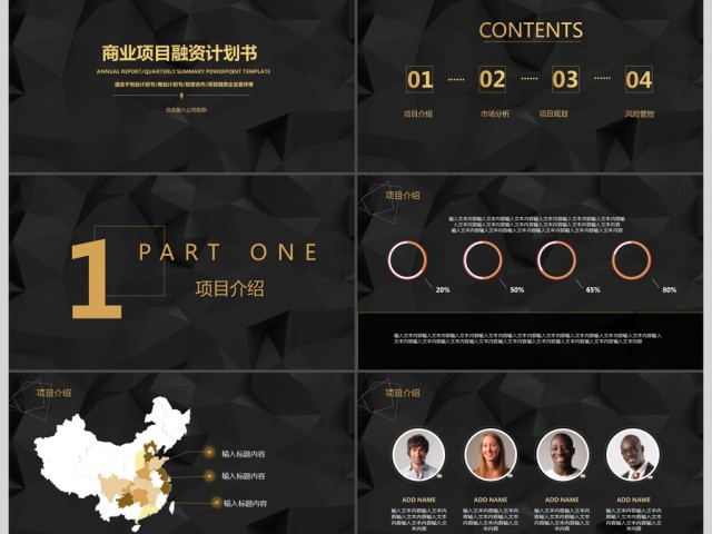 简约大气黑金商务策划融资计划书 简约大气黑金商务策划融资计划书
