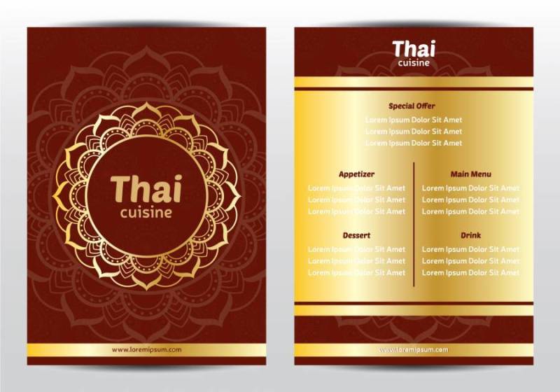 泰国装饰菜单模板