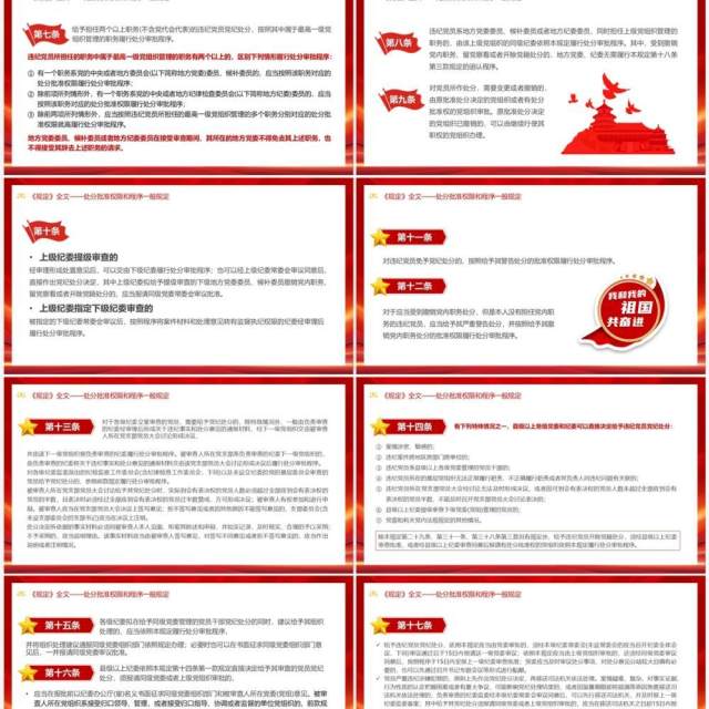 处分违纪党员批准权限和程序规定PPT模板 处分违纪党员批准权限和程序规定PPT模板