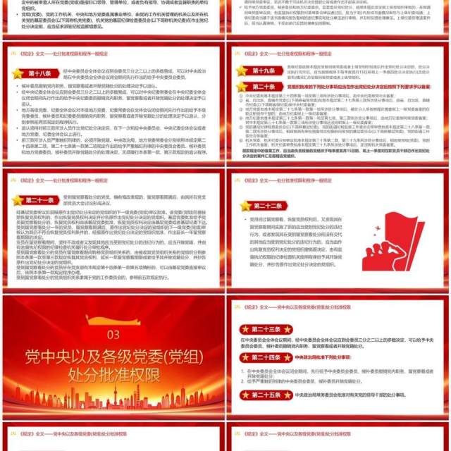处分违纪党员批准权限和程序规定PPT模板 处分违纪党员批准权限和程序规定PPT模板
