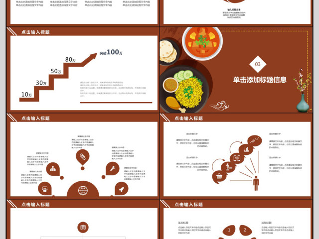 2018餐饮行业工作汇报PPT模板