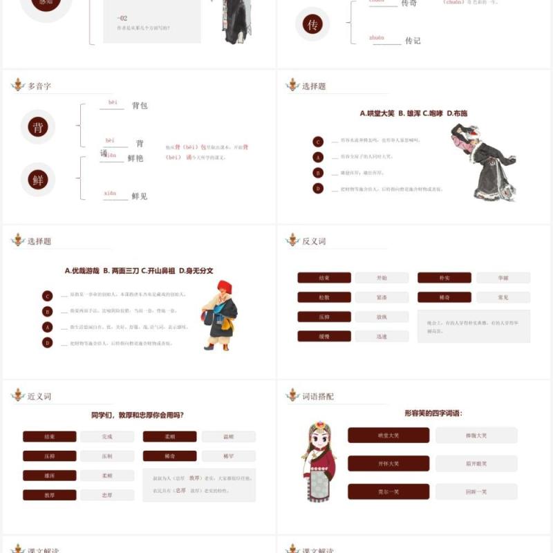 部编版六年级语文下册藏戏课件PPT模板