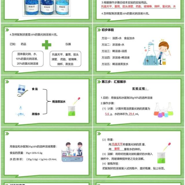 部编版九年级化学下册一定溶质质量分数的氯化钠溶液的配制课件PPT模板