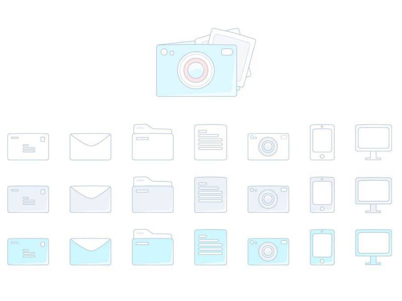 Dropbox Style Icons