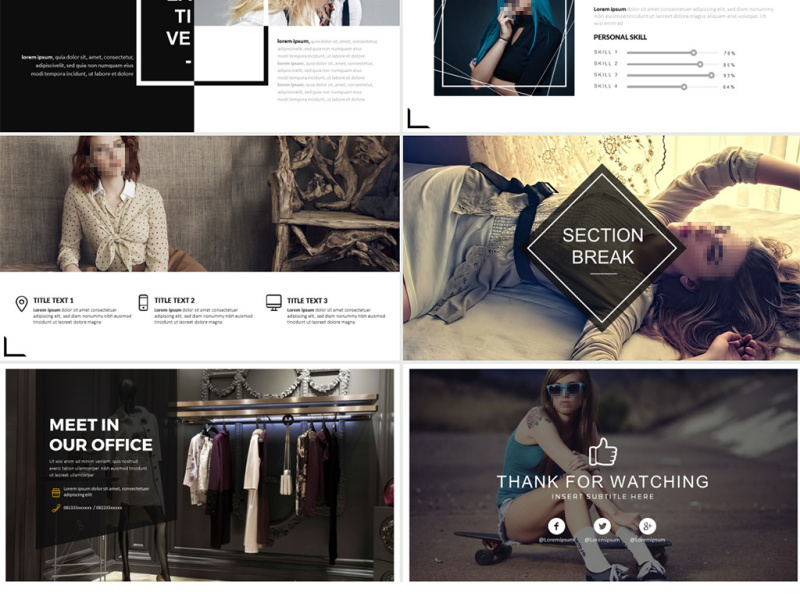 时尚品牌宣传推广策划营销介绍PPT模版