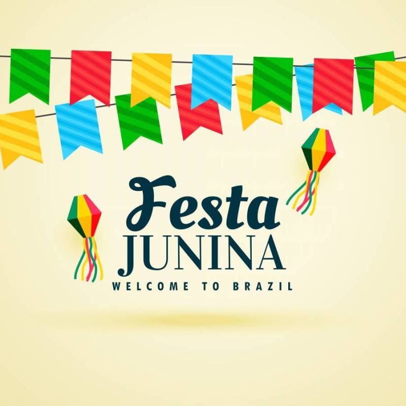 巴西节日junina节日的假日背景