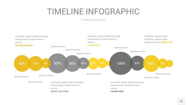灰黄色时间轴PPT信息图26