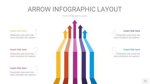 彩色箭头PPT信息图表16
