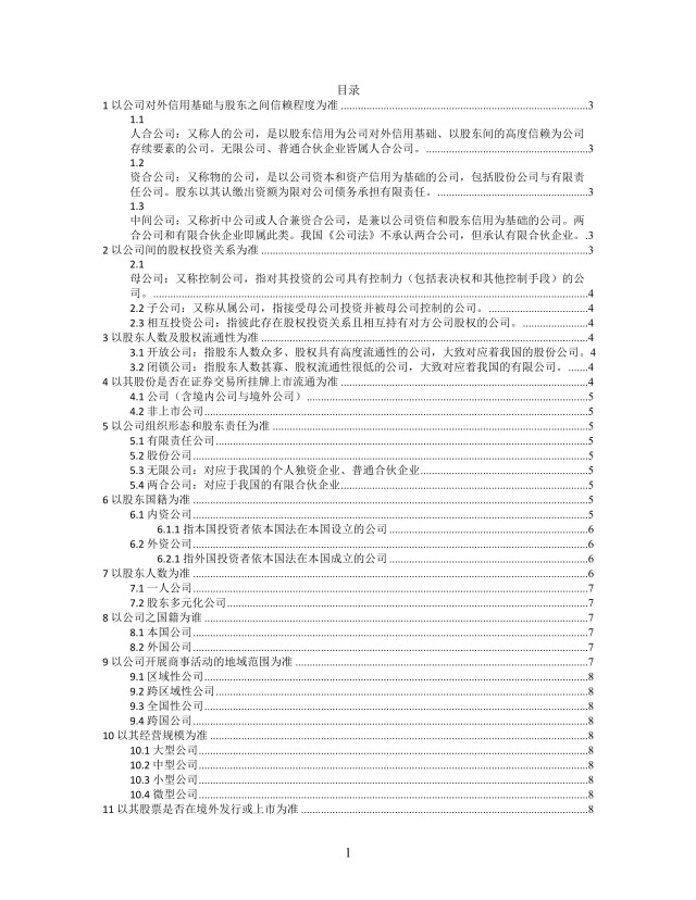 思维导图公司的分类XMind模板 思维导图公司的分类XMind模板