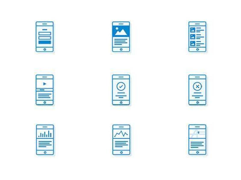 10 枚流程图移动图标