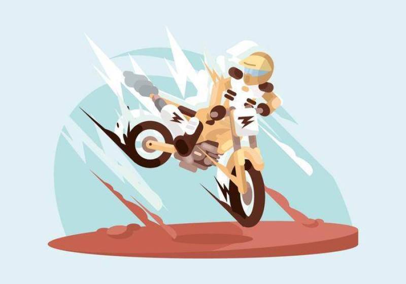 摩托车越野赛的插图