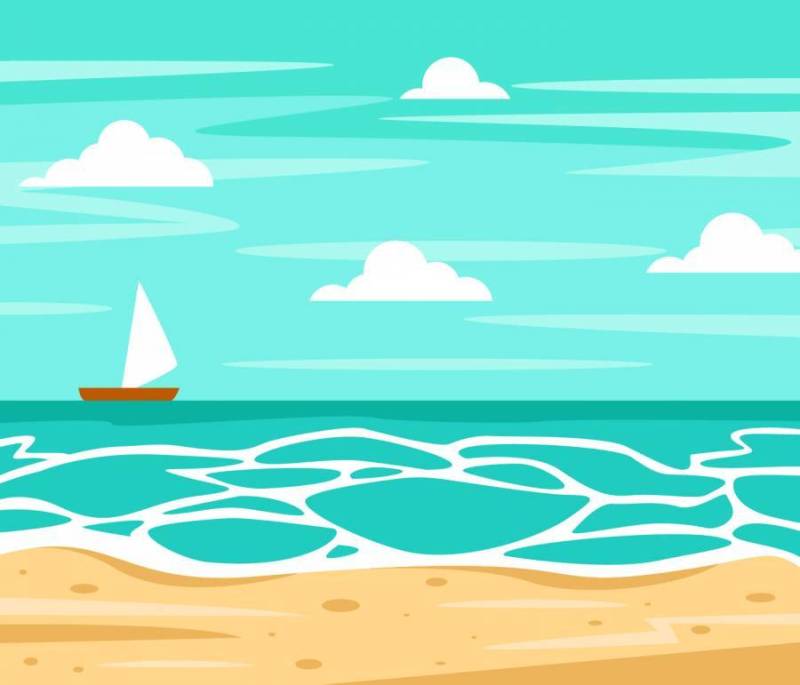 海滩背景矢量