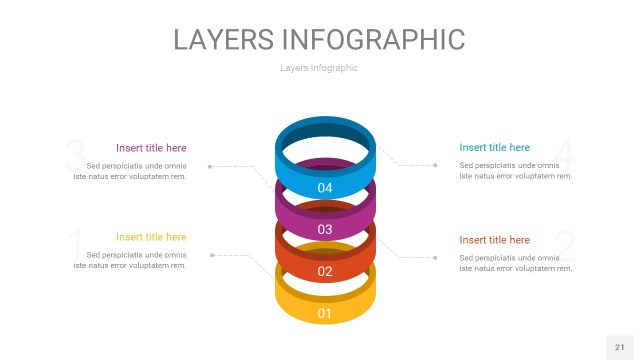 彩色3D分层PPT信息图21
