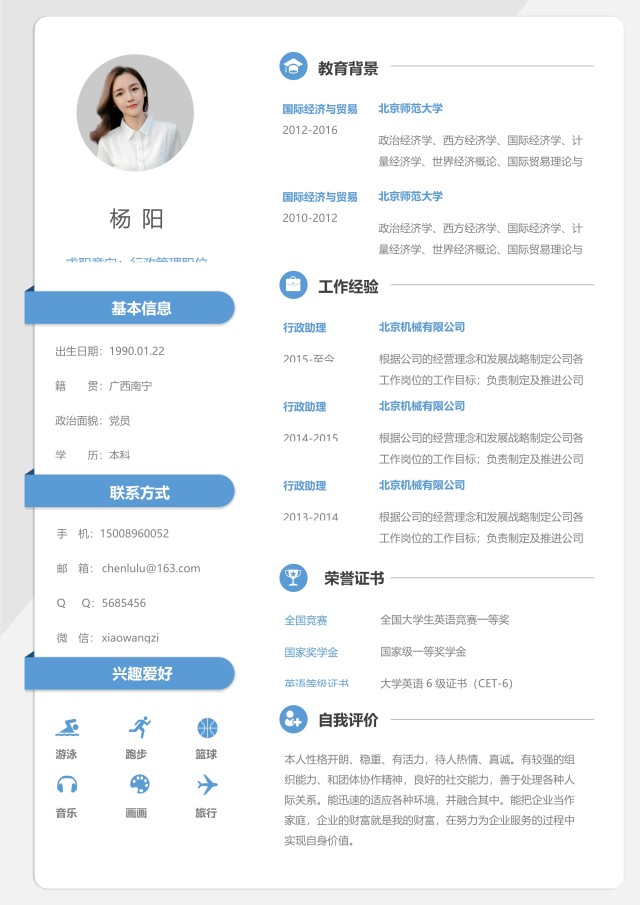 创意时尚教育互联网简历模板6 创意时尚教育互联网简历模板6