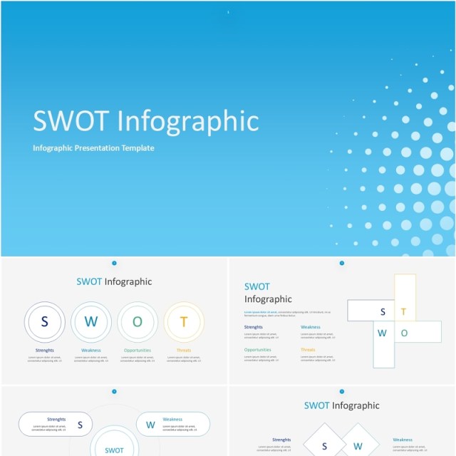 线形SWOT图表分析PPT模板SWOT Infographic 线形SWOT图表分析PPT模板SWOT Infographic