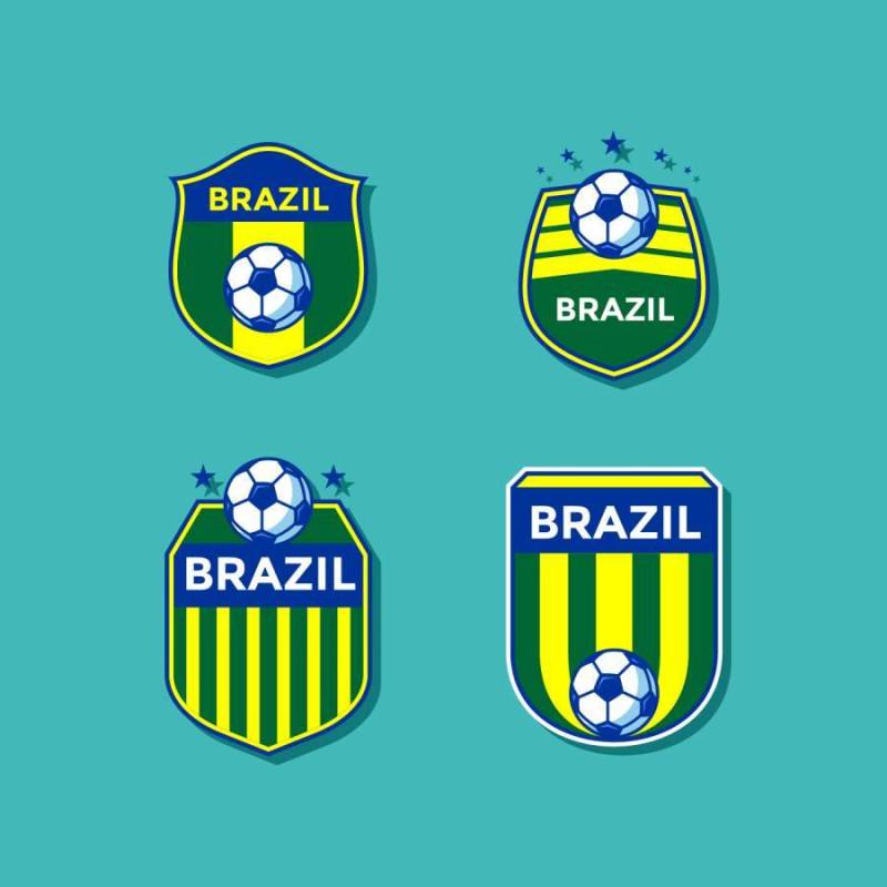 巴西足球补丁矢量
