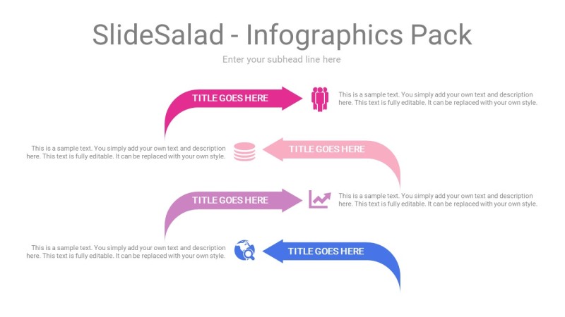 玫瑰粉蓝色并列关系PPT信息可视化图表30