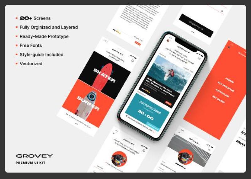 用户界面工具包Grovey IOS UI KIT
