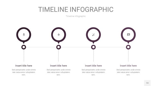 渐变紫色时间轴PPT信息图14