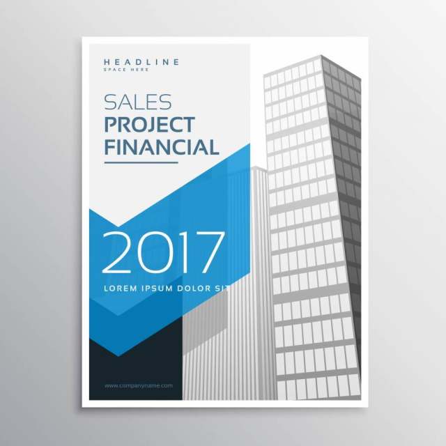 2017年业务传单或小册子模板设计与蓝色箭头 2017年业务传单或小册子模板设计与蓝色箭头