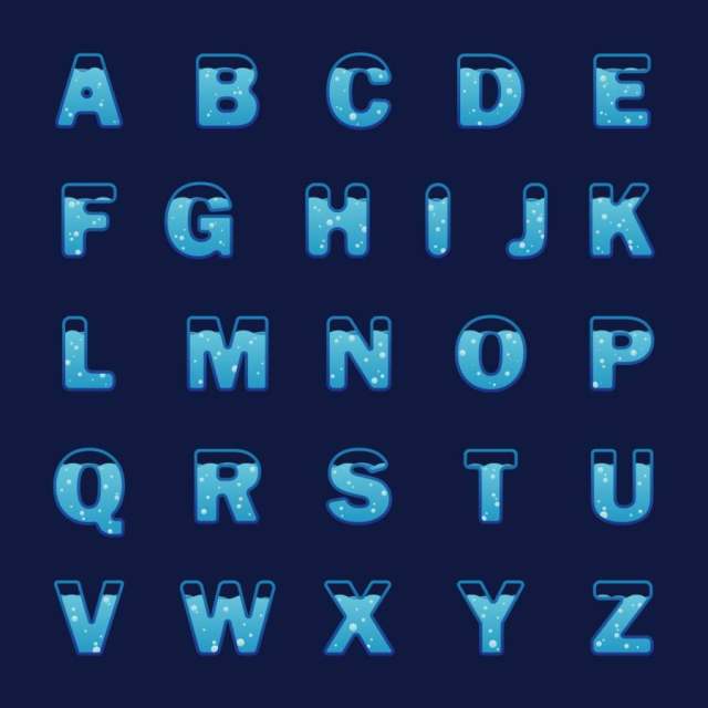 水字母表矢量