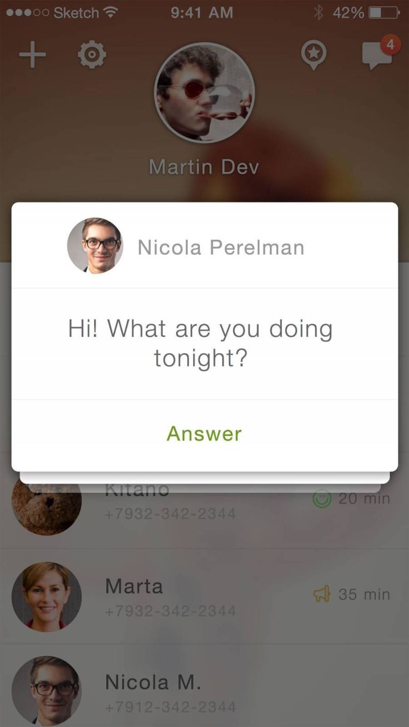 联系人列表概念设计