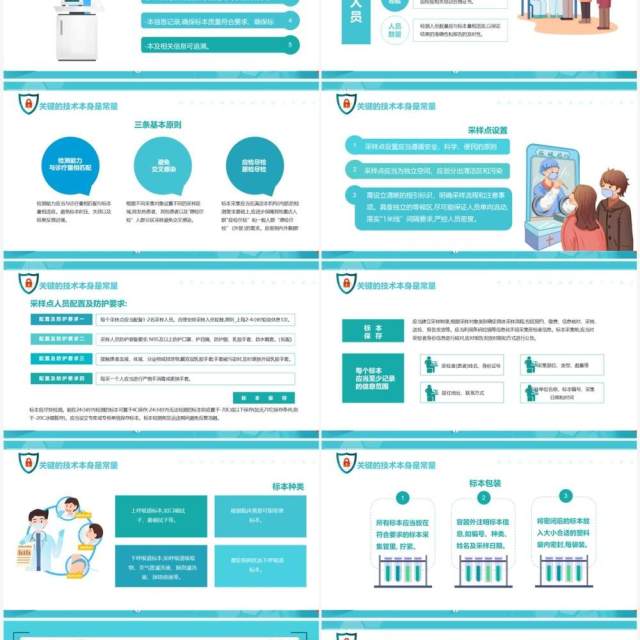 绿色卡通风核酸检测工作要点PPT模板