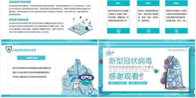 绿色卡通风核酸检测工作要点PPT模板 绿色卡通风核酸检测工作要点PPT模板