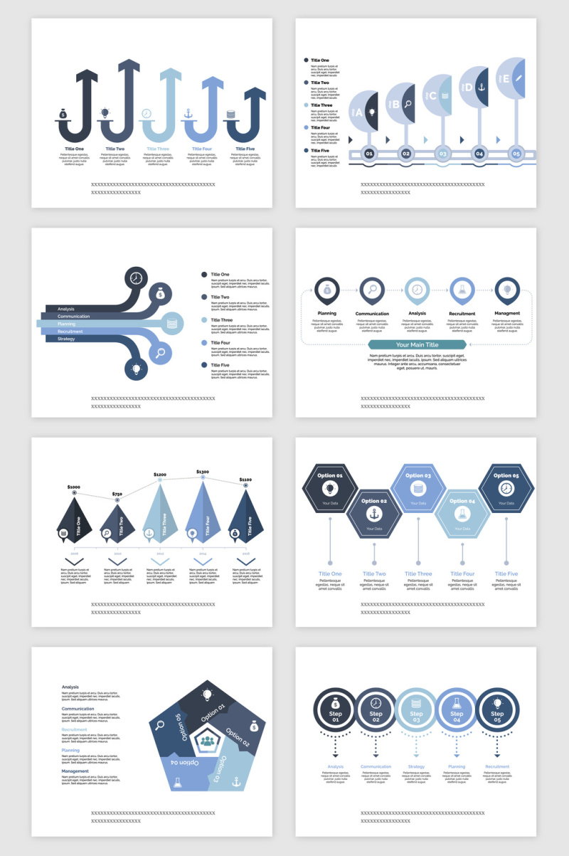 PPT表类主题的矢量素材