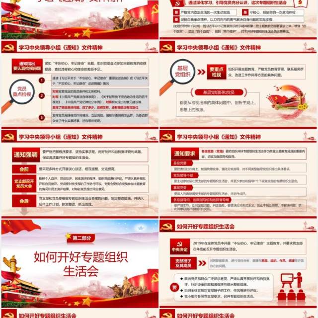如何召开专题组织生活会和开展民主评议党员第二批主题教育党课PPT模板 如何召开专题组织生活会和开展民主评议党员第二批主题教育党课PPT模板