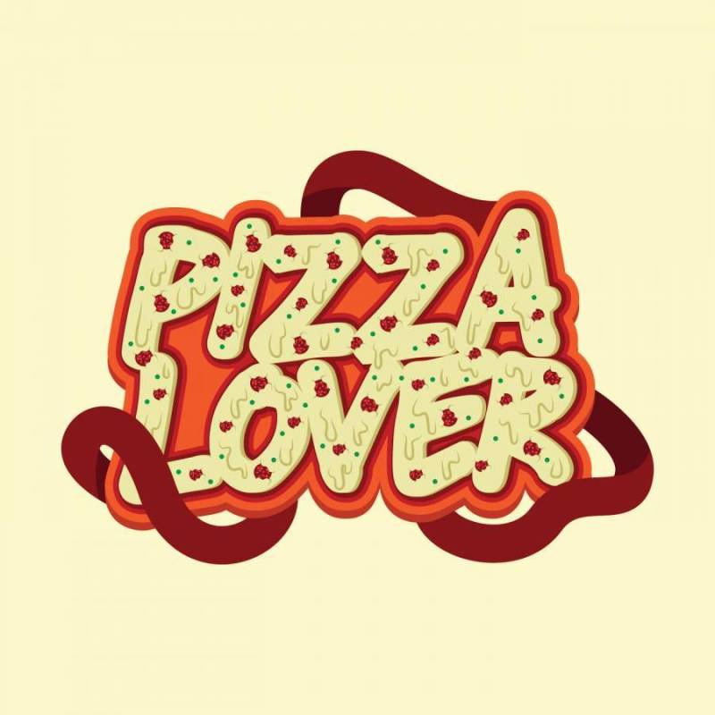 比萨饼恋人字体设计