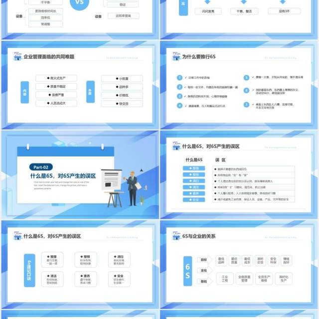 蓝色简约企业6s管理培训PPT模板 蓝色简约企业6s管理培训PPT模板
