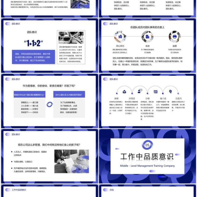 紫色商务风公司中层管理培训PPT模板 紫色商务风公司中层管理培训PPT模板