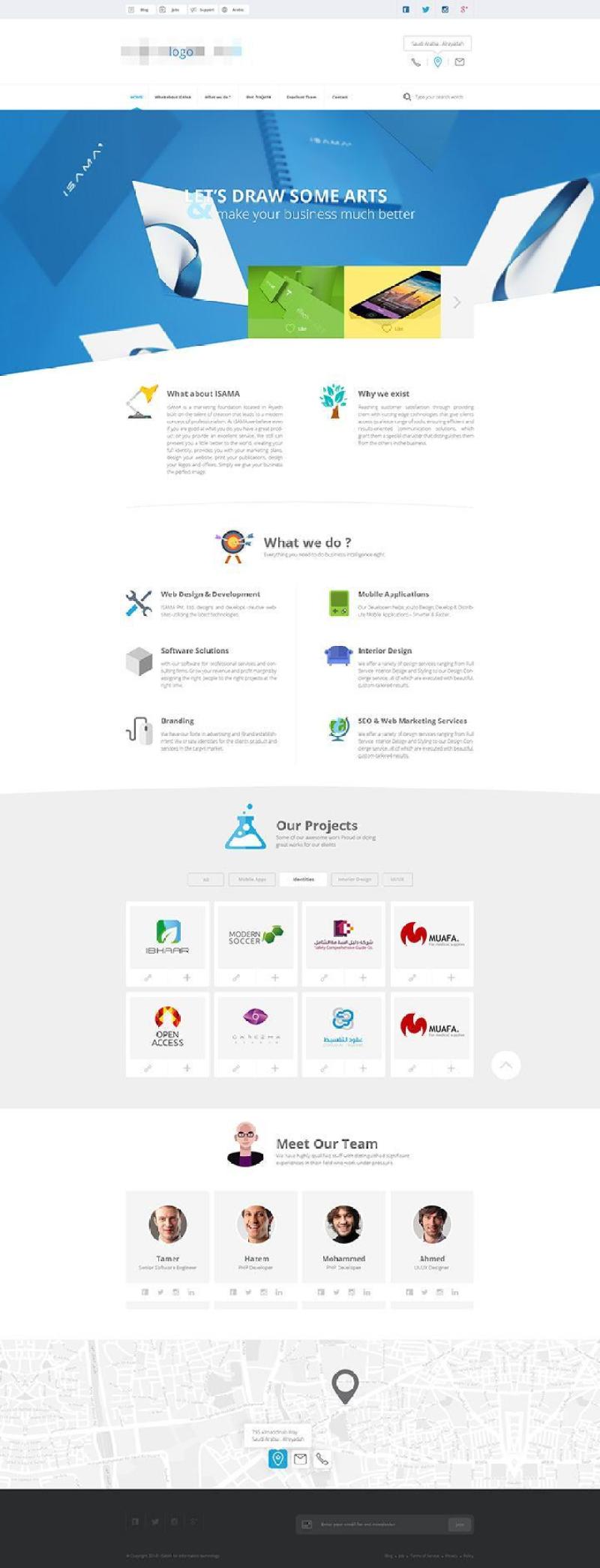 Agency website template – PSD